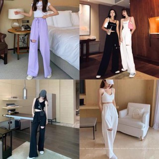 Quần Cullotes Ống Suông Rộng Rách 3 Màu Siêu Chất