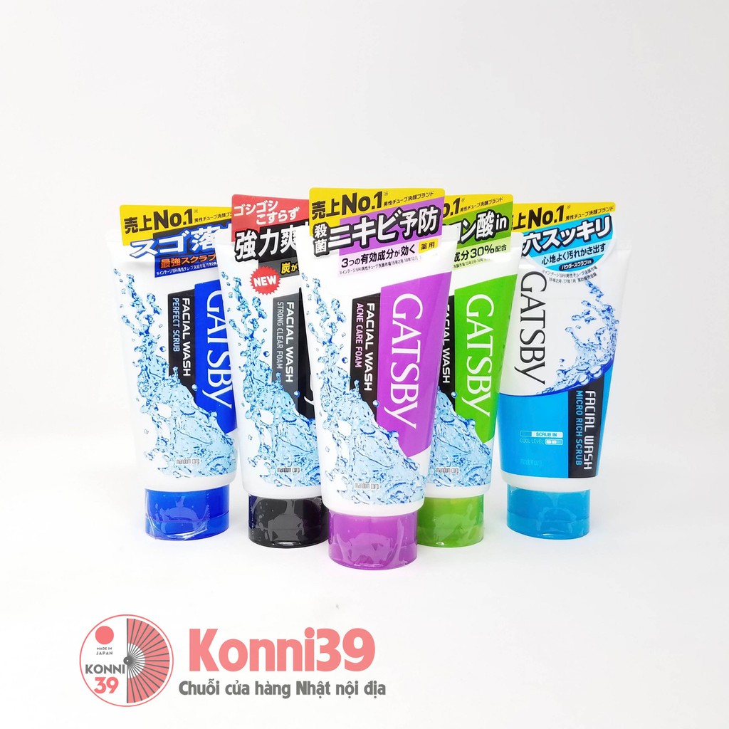 SỮA RỬA MẶT NAM GATSBY NHẬT BẢN  - TUÝP 130GR