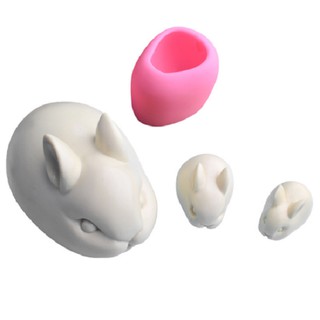 Khuôn silicon 3D mẫu con thỏ