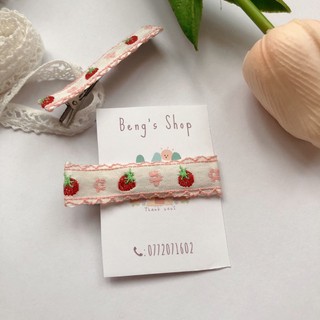 Kẹp tóc thêu hoa handmade🌷