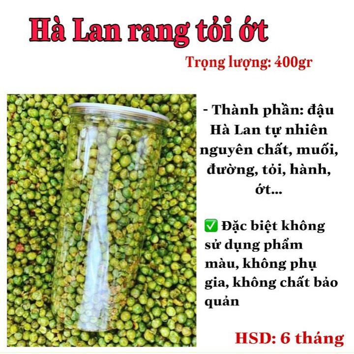 [Sale Sốc] Đậu Hà Lan Rang Tỏi Ớt Loại 1 Giòn Ngon - Ăn Vặt Tí Tùng Po