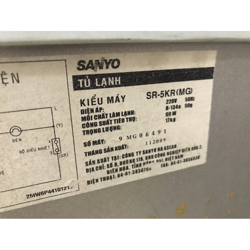 Tủ lạnh sanyo 50 lít