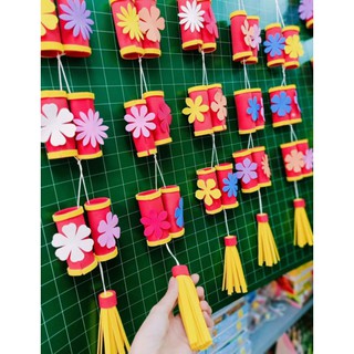 Dây pháo trang trí tết thủ công handmade