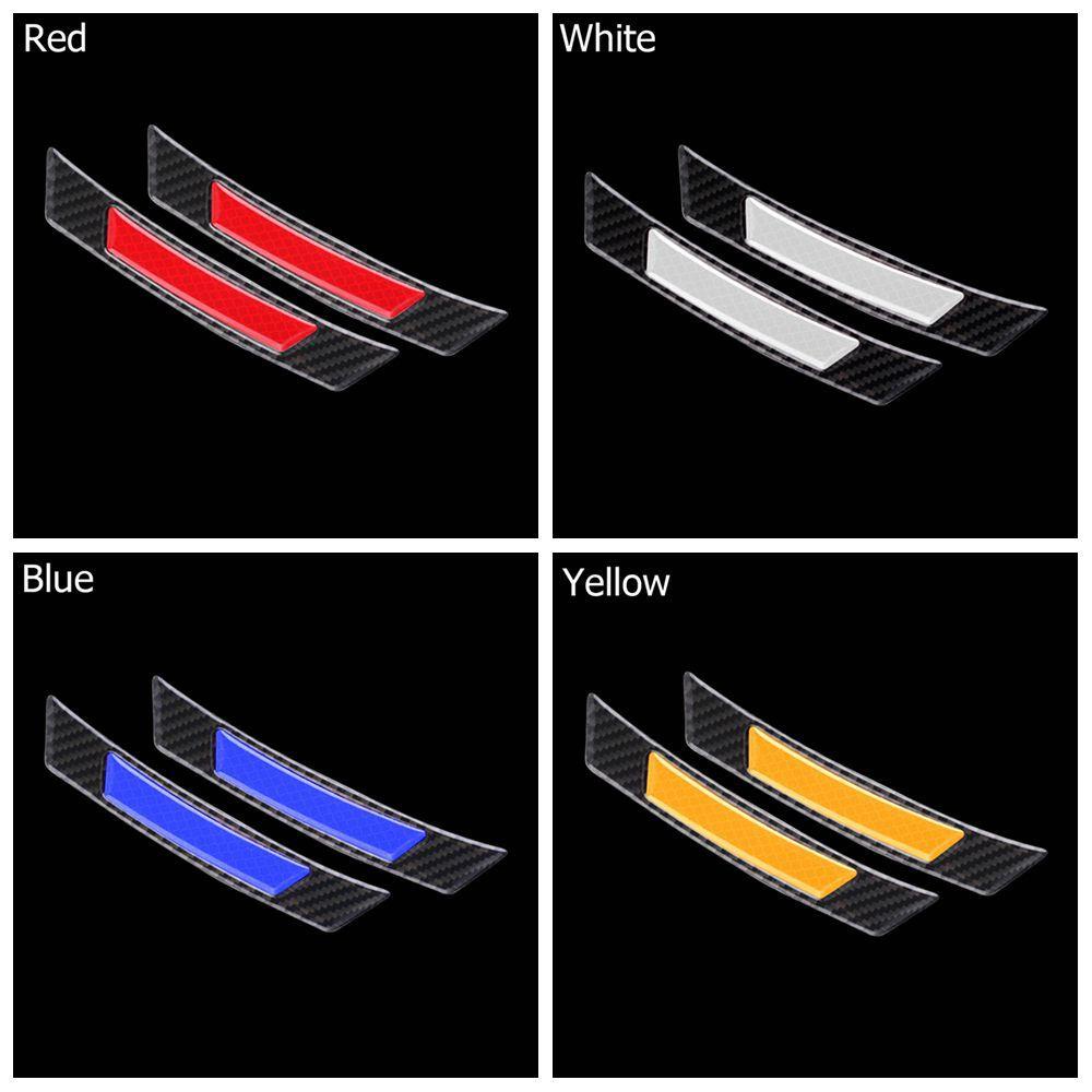 SHOUKEY Bộ 2 Miếng Dán Phản Quang Bằng Sợi Carbon Chống Va Chạm Cho Xe Hơi