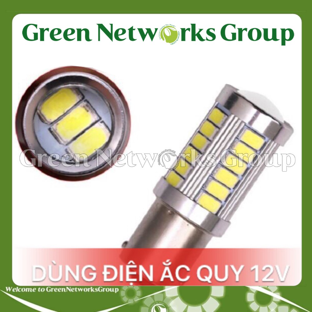 ĐÈN LED HẬU NHÁY 33 TIM LED BI CẦU Ô TÔ XE MÁY2 CHÂN DƯƠNG (GIÁ 1 BÓNG) greennetworks