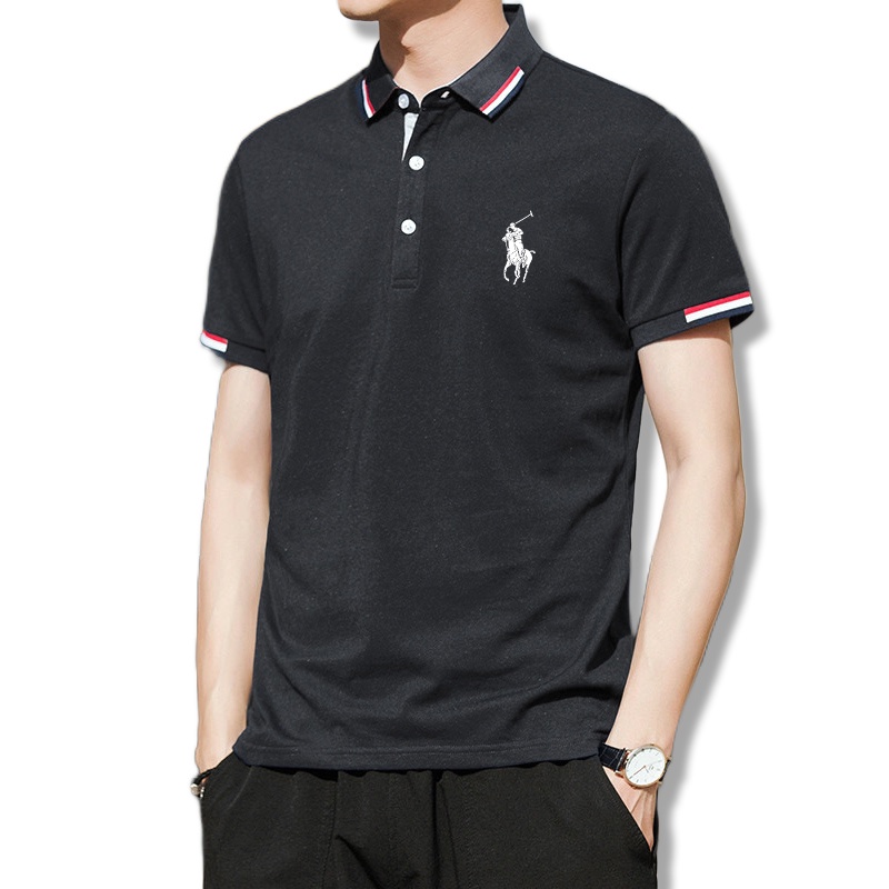 Áo Thun Polo Cổ Bẻ Dáng Rộng Màu Trơn 4 Màu Tùy Chọn Thời Trang Cho Nam