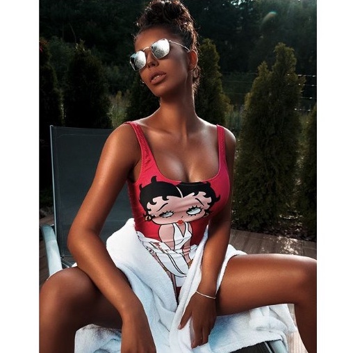 Đồ bơi một mảnh DUNEA in hình hoạt hình dễ thương cho nữ