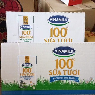 Thùng sữa vinamilk 110ml có đường