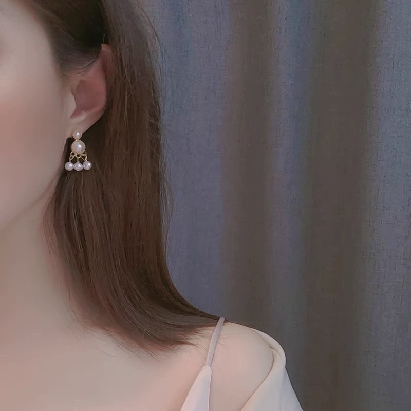 Hoa tai đính hạt phong cách thanh lịch - Maben