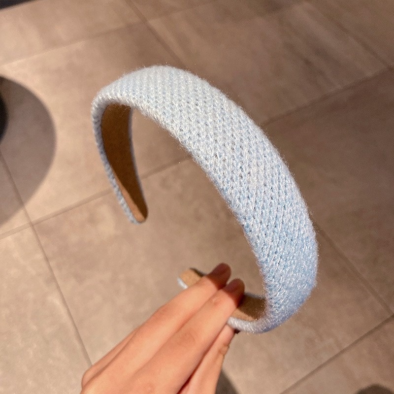 Klein Cài tóc bản rộng màu xanh dương phong cách Hàn Quốc ngọt ngào