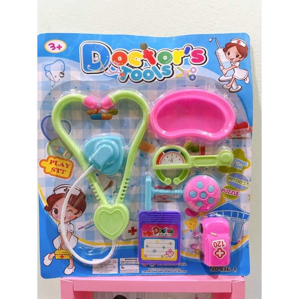 Đồ chơi bác sĩ dạng vỉ 6 món