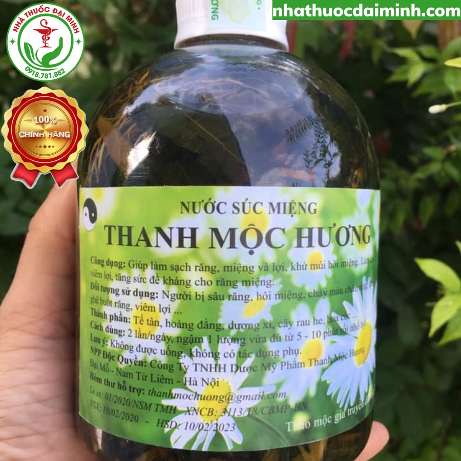 Nước Súc Miệng Thanh Mộc Hương 500ml - Ngừa Sâu Răng, Hôi Miệng, Đau Răng