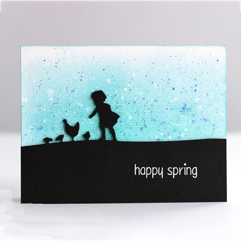 Khuôn Cắt Giấy Kim Loại Hình Gà Con Xinh Xắn