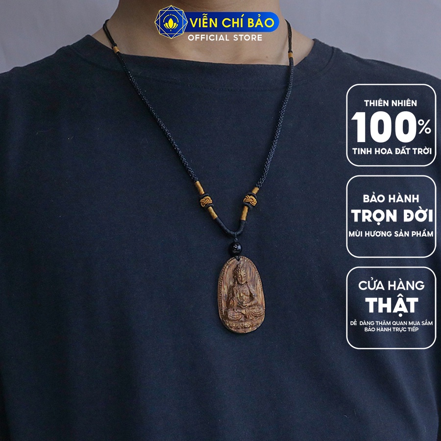 Mặt dây chuyền trầm hương nam nữ a di đà thời trang phụ kiện trang sức  Viễn Chí Bảo M200349