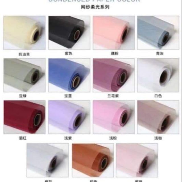 Lưới voan bọc giỏ quà,gói hoa. 50cm×10y.