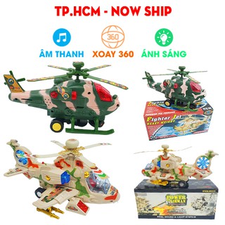 Đồ Chơi Máy Bay Trực Thăng Chiến Đấu Hạng Nặng Có Âm Thanh Và Ánh Sáng, Xoay 360 Độ Dành Cho Bé Trai