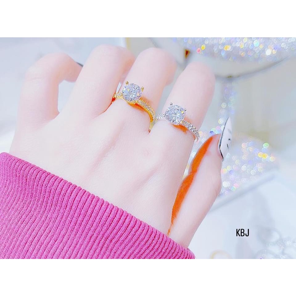 Nhẫn bạc nữ đính đá sang chảnh tuyệt đẹp LINH MIU SILVER