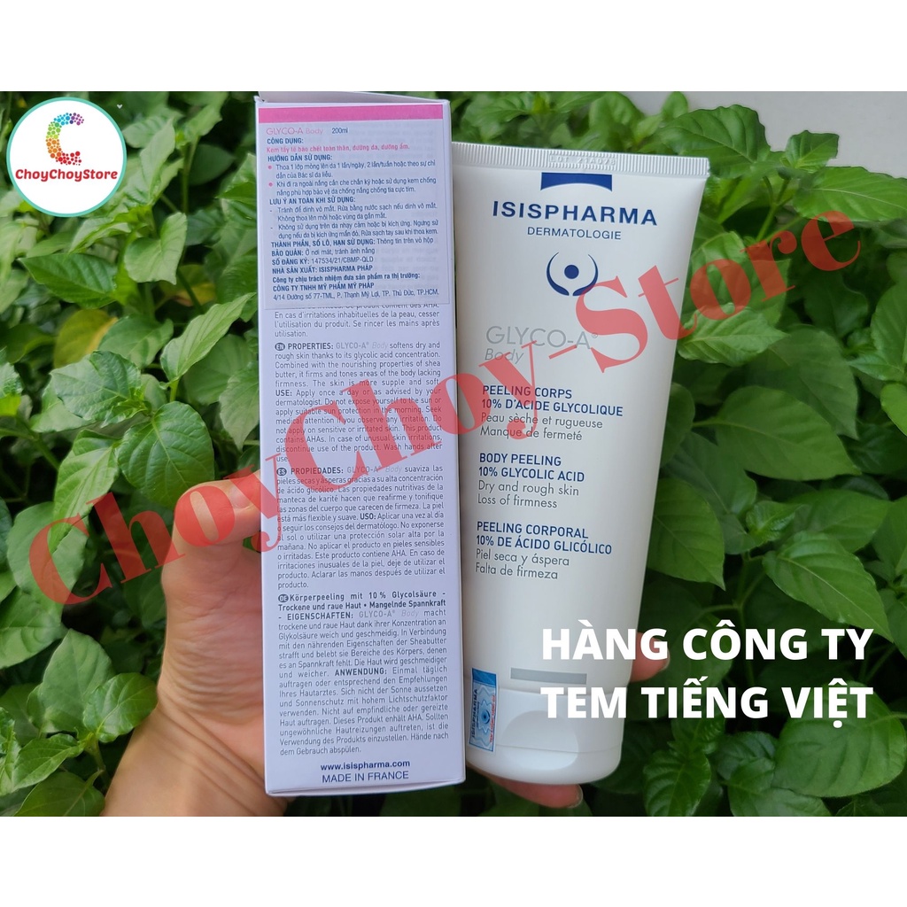 [TEM CTY] ISIS PHARMA Glyco A Body Peeling Cream 200mL - Kem Tẩy Tế Bào Chết Toàn Thân Cho Da Khô và Thô Ráp