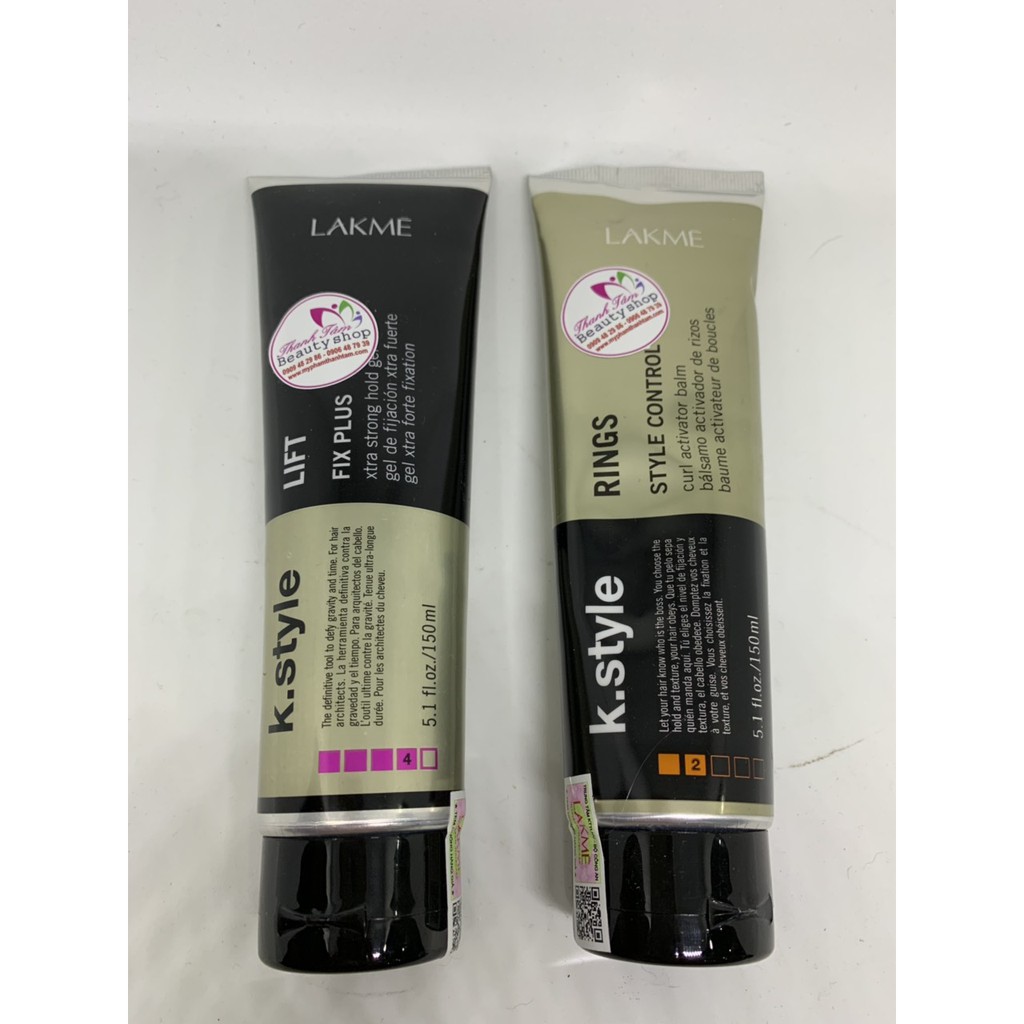 Gel tạo kiểu cứng Lakme K.style Lift Fix Plus Xtra Strong Hold Gel 150ml