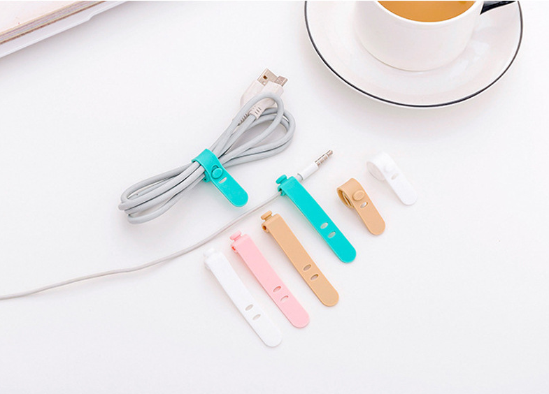 Set 4 phụ kiện giữ dây cáp gọn gàng từ silicon tiện dụng