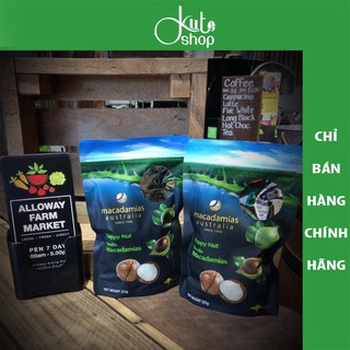 Hạt mắc ca nguyên vỏ vị vani Happy Nut Vanilla Macadamias