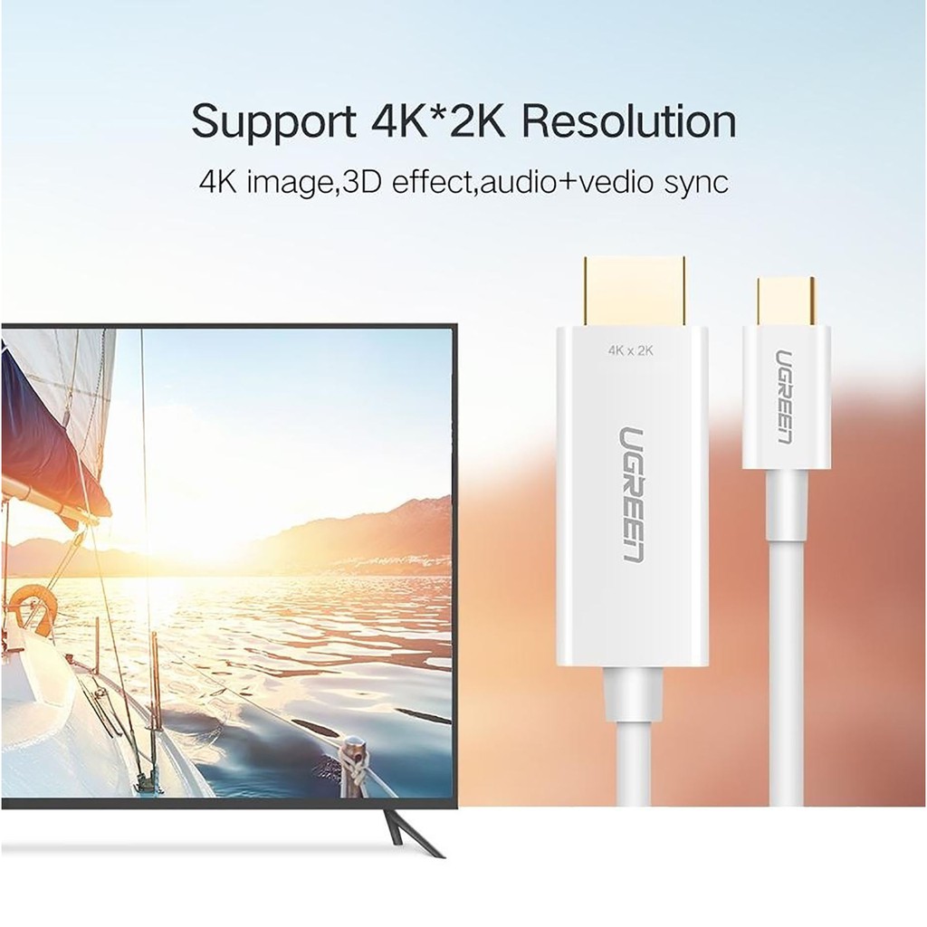 Dây cáp chuyển USB Type-C ra HDMI CAO CẤP l UGREEN 30841