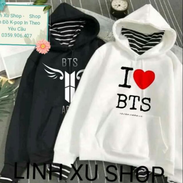 Áo hoodie BTS in theo yêu cầu