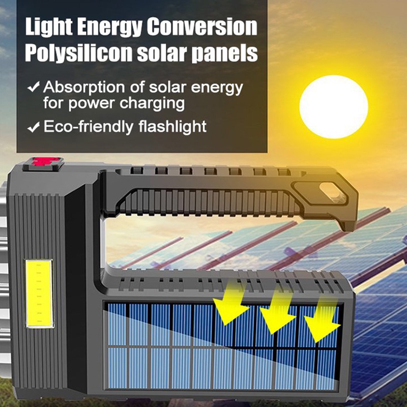 Đèn LED Năng Lượng Mặt Trời Chống Thấm Nước Đa Năng Kèm Sạc USB Tiện Dụng Cho Hoạt Động Ngoài Trời