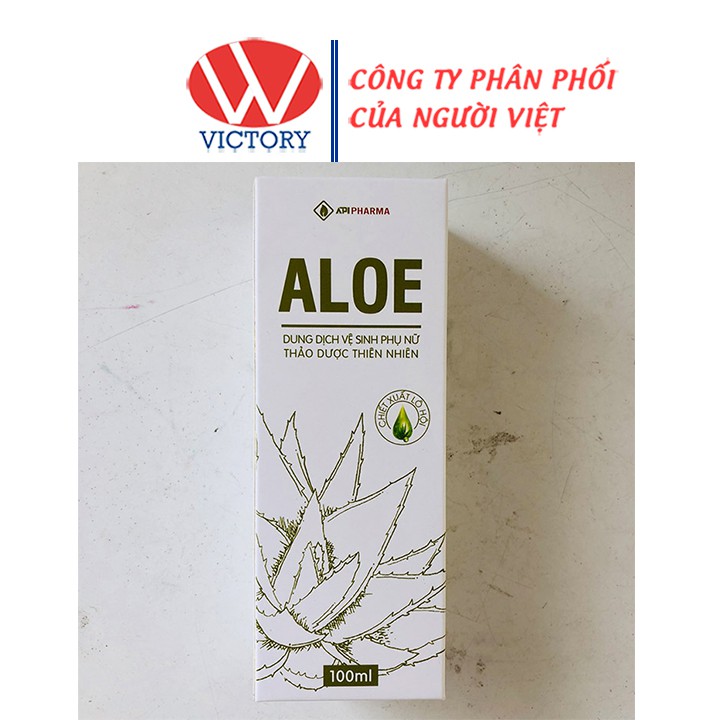 Dung dịch vệ sinh phụ nữ Aloe - Chiết xuất lô hội và các thảo dược thiên nhiên chai 100ml - Victorypharmacy