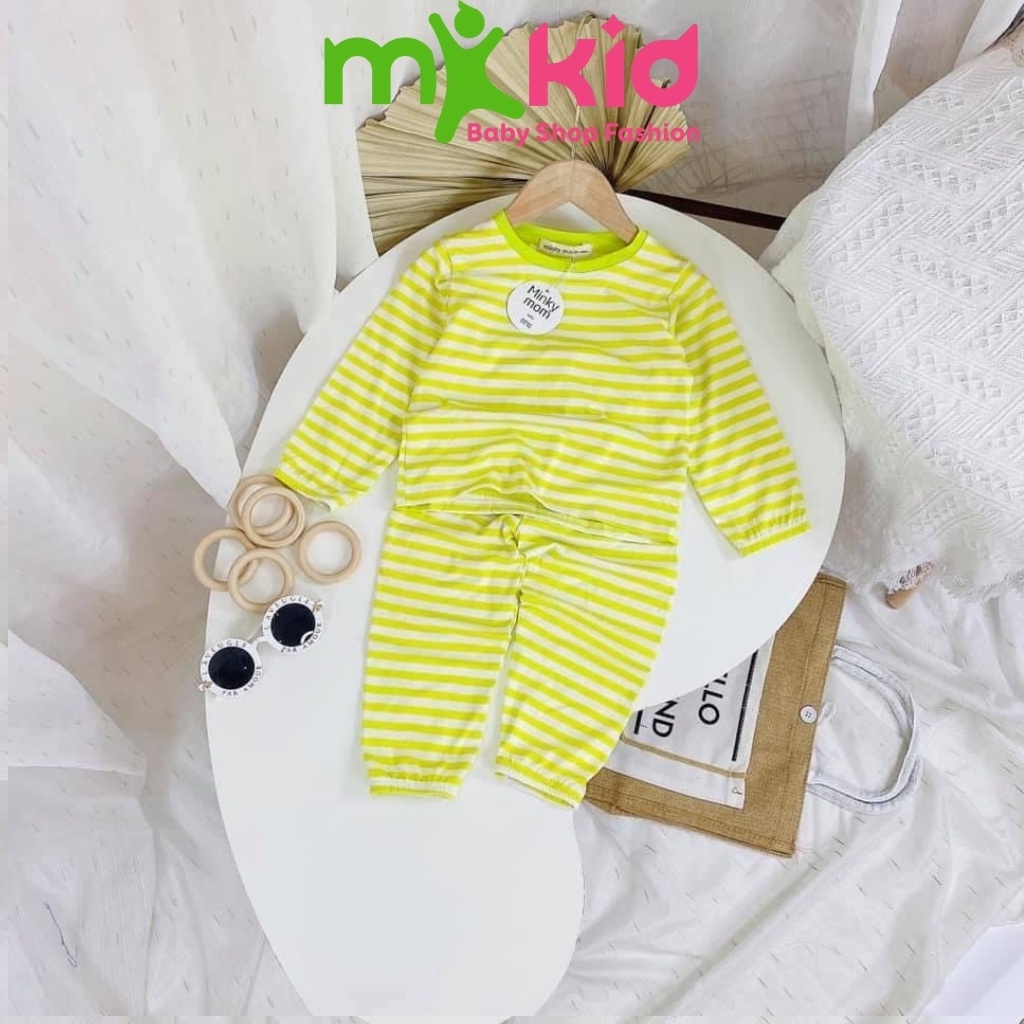 Bộ Thu Đông Dài Tay Cho Bé  Bộ Cotton Dài Tay Minky Mom Cho Bé Trai Bé Gái Với Họa Tiết Siêu Dễ Thương .