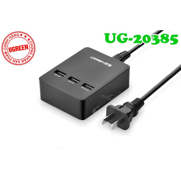Bộ Sạc Cùng Lúc 3 Thiết Bị USB Ugreen 20385 - Hàng chính hãng