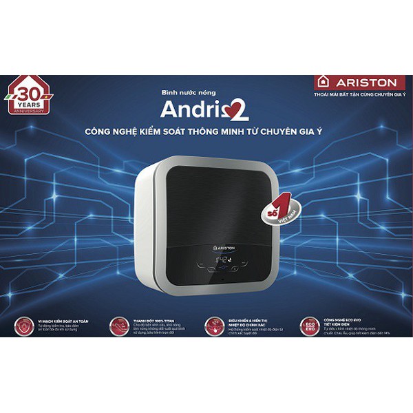 Máy nước nóng Ariston ANDRIS2 Top 15lit mẫu mới