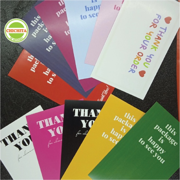 Tem Decal Dán Hộp Carton, Tem Thank You Dán Niêm Phong Hộp cod hàng có sẵn đẹp 11x6,5 cm 1-15