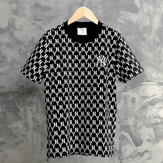 [Tặng Túi Giấy MLB]Áo Thun MLB Monogram Đen Full Tag Cool Ngầu