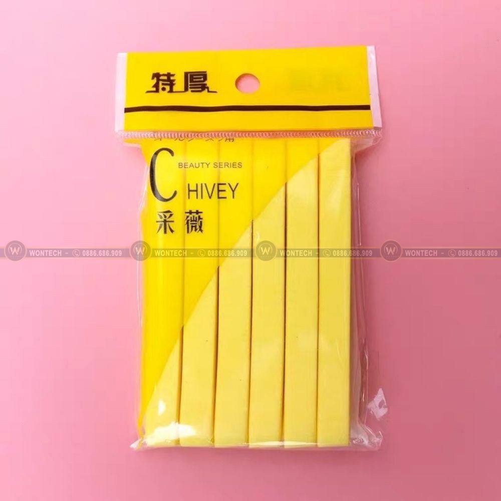 [WONTECH - NOW SHIP] 12 Miếng Mút Bọt Biển rửa mặt Chivey - Loại 1.