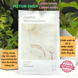 Mặt nạ giấy mặt nạ dưỡng da Innisfree Hàn Quốc 18 vị set 20ml dưỡng da dưỡng ẩm trắng da combo 10 miếng