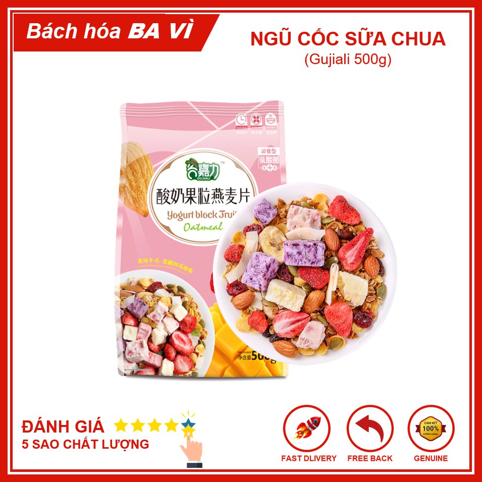 SẴN HÀNG - Ngũ cốc sữa chua hoa quả, yến mạch và các loại hạt không đường giảm cân 400g - 500g