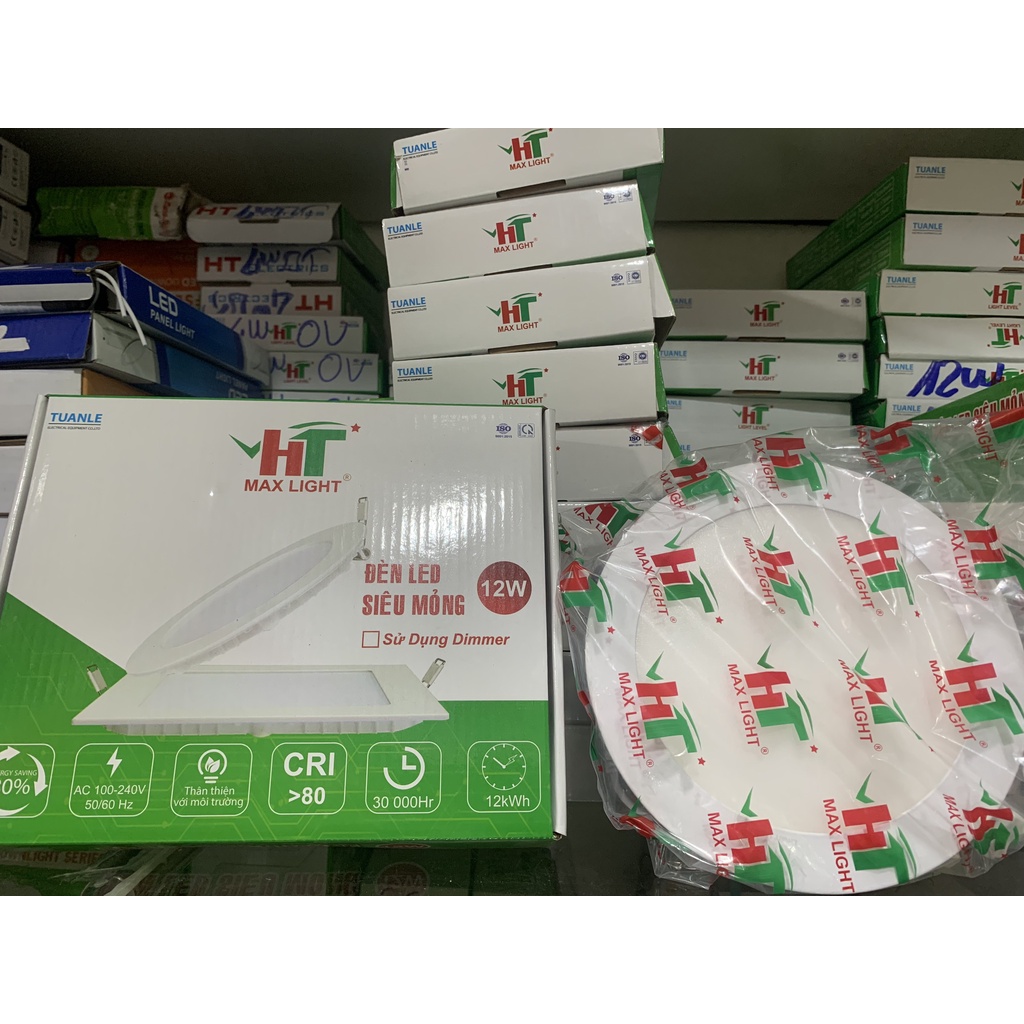 Đèn Led âm trần siêu mỏng 4w 6w 9w 12w 18w HT ánh sáng trắng, vàng - bảo hành 12 tháng #âmtrần