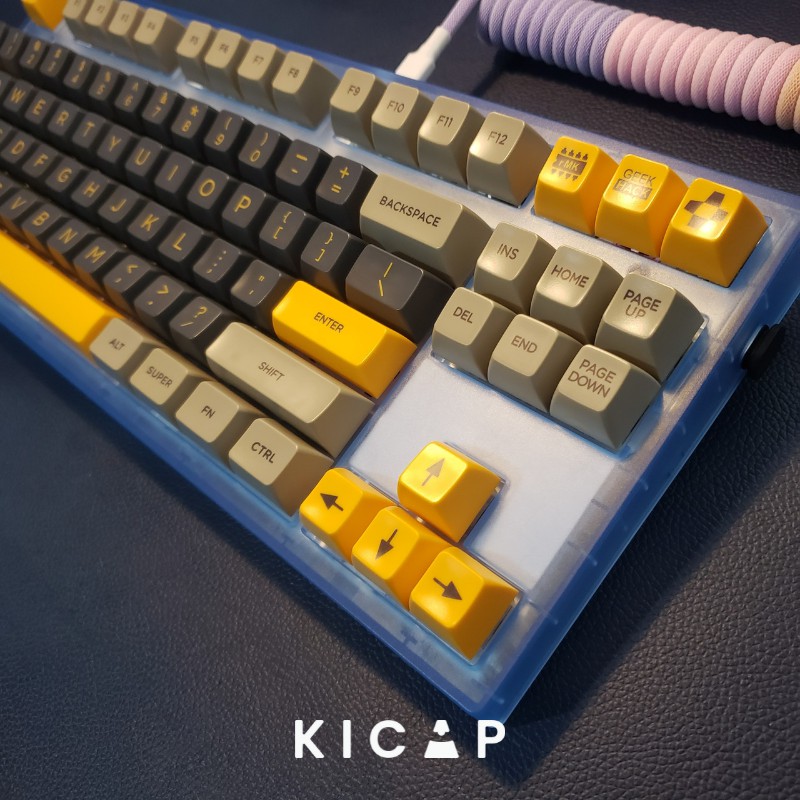 Bộ keycap SA Màn hình vàng tráng men - Kicap
