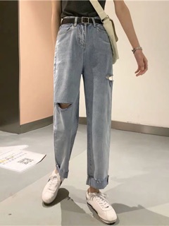Baggy Jeans Rách Hông PT