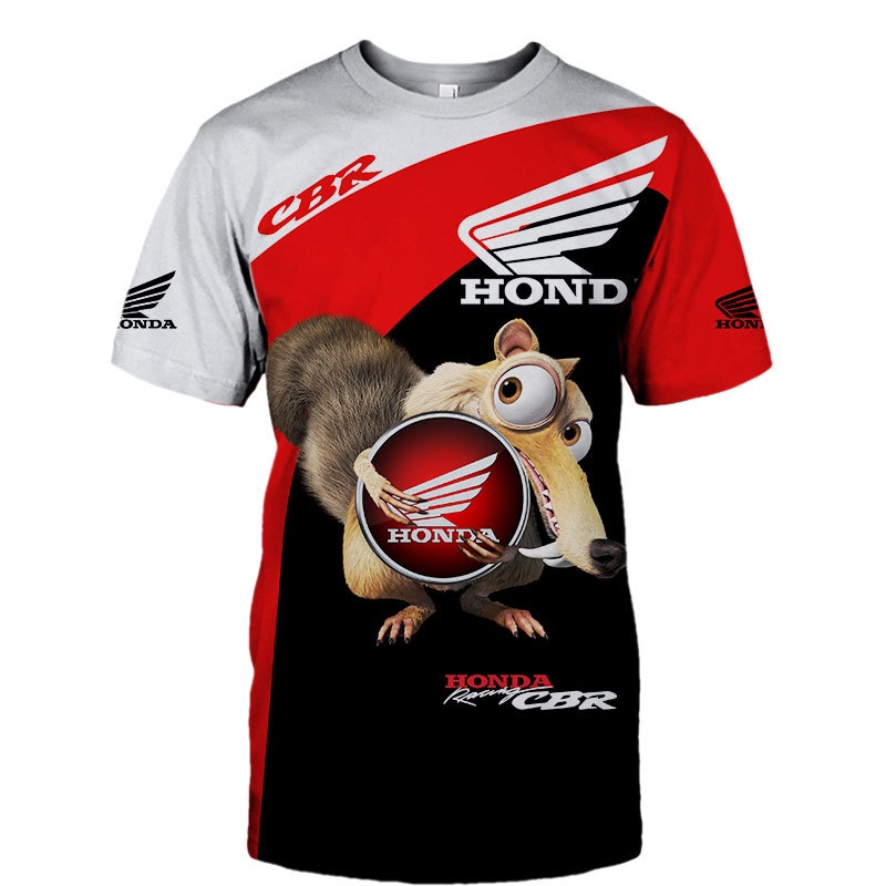 Áo Thun Thể Thao Tay Ngắn In Logo Xe Hơi HONDA 3D Thoáng Khí Phong Cách Mới Cho Nam
