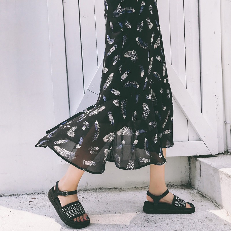 Đầm maxi voan 2 dây chéo lưng cực xinh chỉ 285k | BigBuy360 - bigbuy360.vn