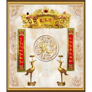 Tranh dán tường 3d trang trí Bàn thờ kích thước 1m2x1m4