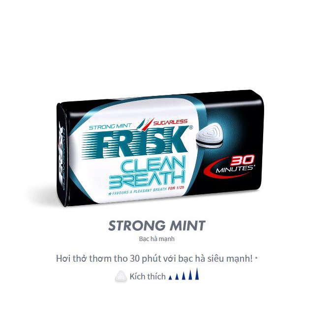 Kẹo ngậm bạc hà Frisk Clean Breath (50 viên) Nhật Bản