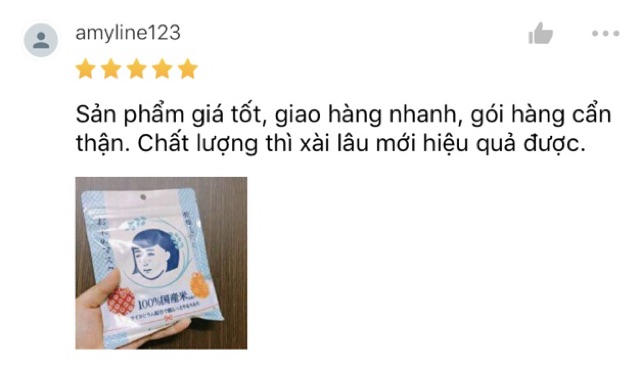 Mặt nạ Keana Cám gạo trắng da se lỗ chân lông túi 10 miếng Nhật Bản