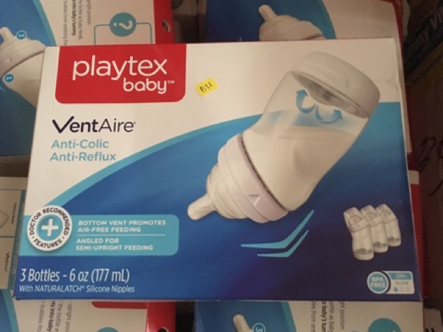 Bình sữa Playtex cổ cong, rộng 200ml và 250ml