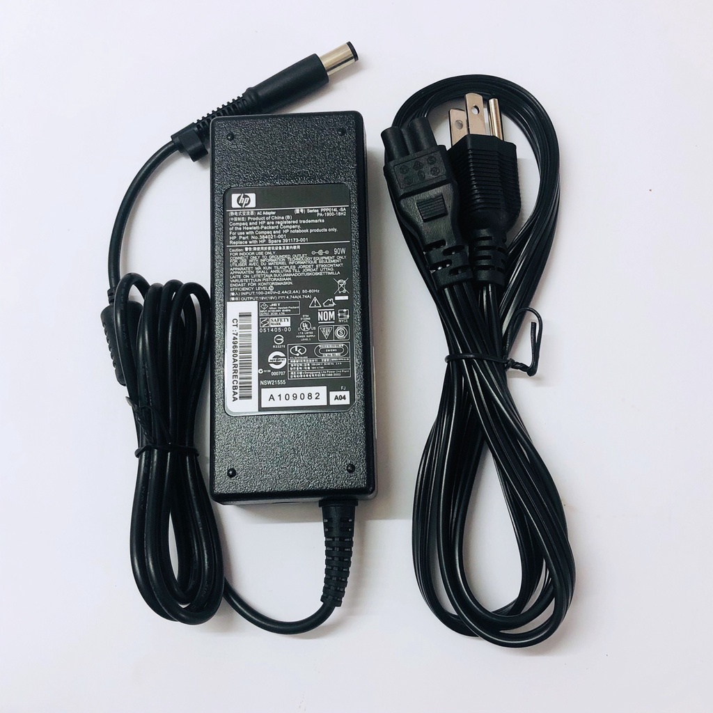 Sạc laptop HP Zin chân kim to/nhỏ/thường 19v-4.74a/ 19.5v-3.33a/ 18.5v-3.5a tặng kèm dây nguồn