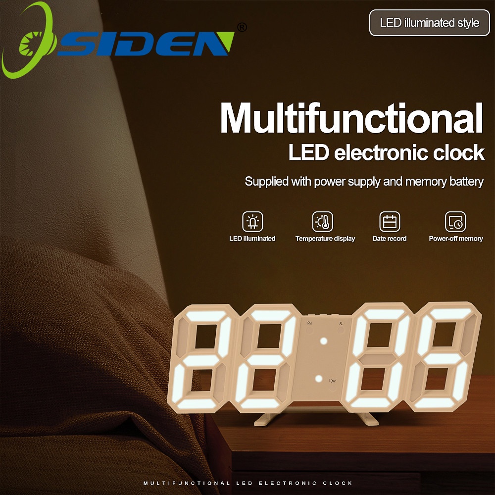 OSIDEN Đồng hồ LED điện tử phong cách Bắc Âu độc đáo