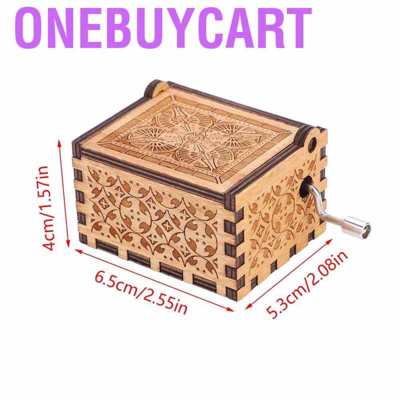 Hộp Nhạc Bằng Gỗ Khắc Chữ Onebuycart Harry Potter