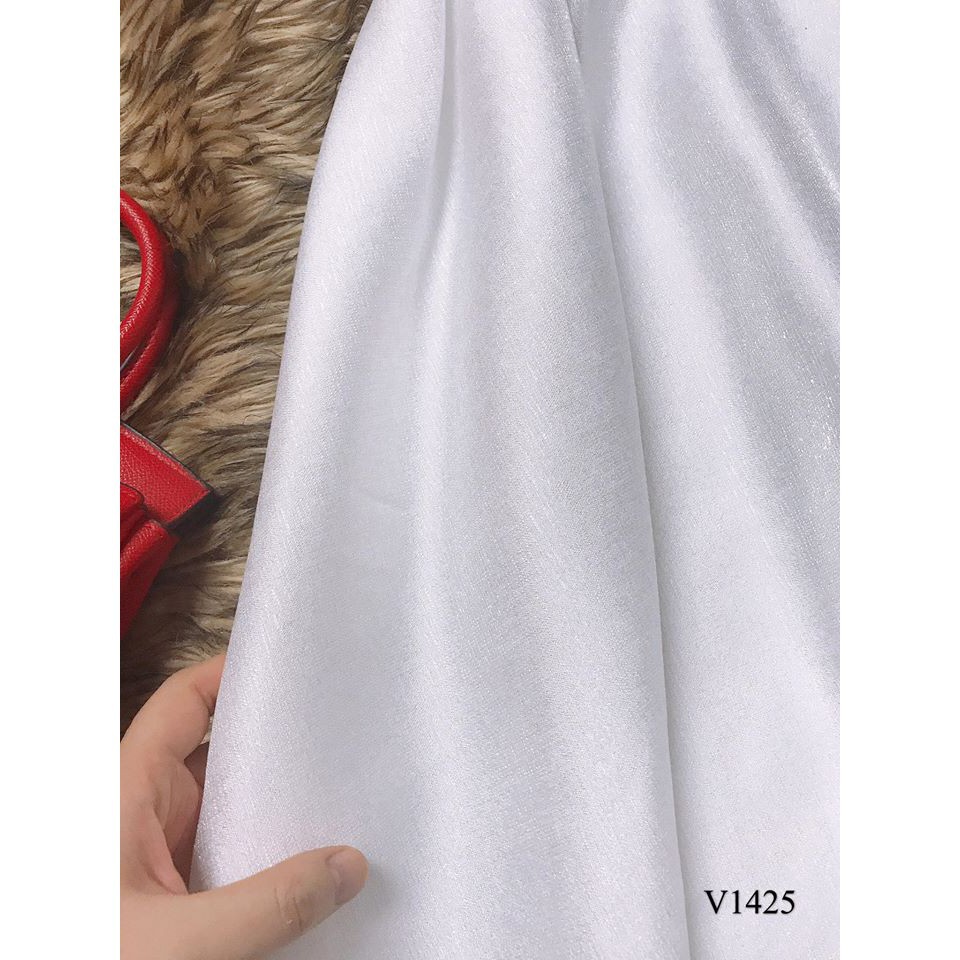 ⚡FLASH SALE⚡ Váy dự tiệc trắng xòe trễ vai cao cấp V1425 | BigBuy360 - bigbuy360.vn